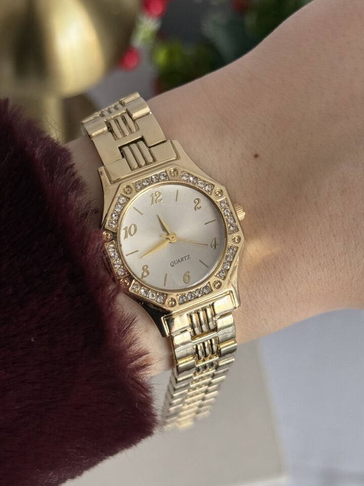 Gold Taş Detay Saat