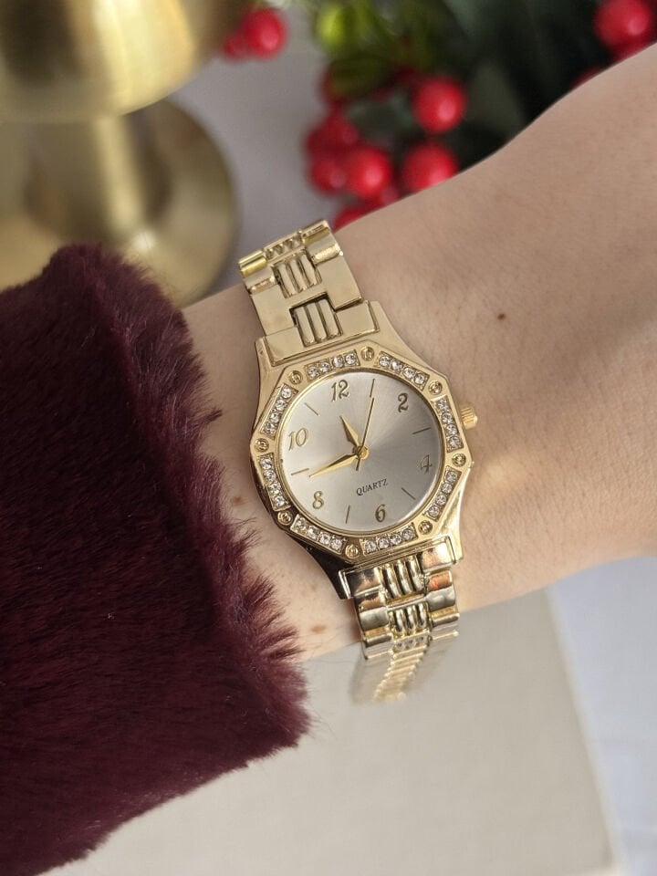 Gold Taş Detay Saat