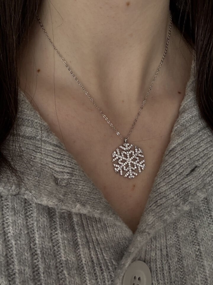 Large Snowflake Necklace