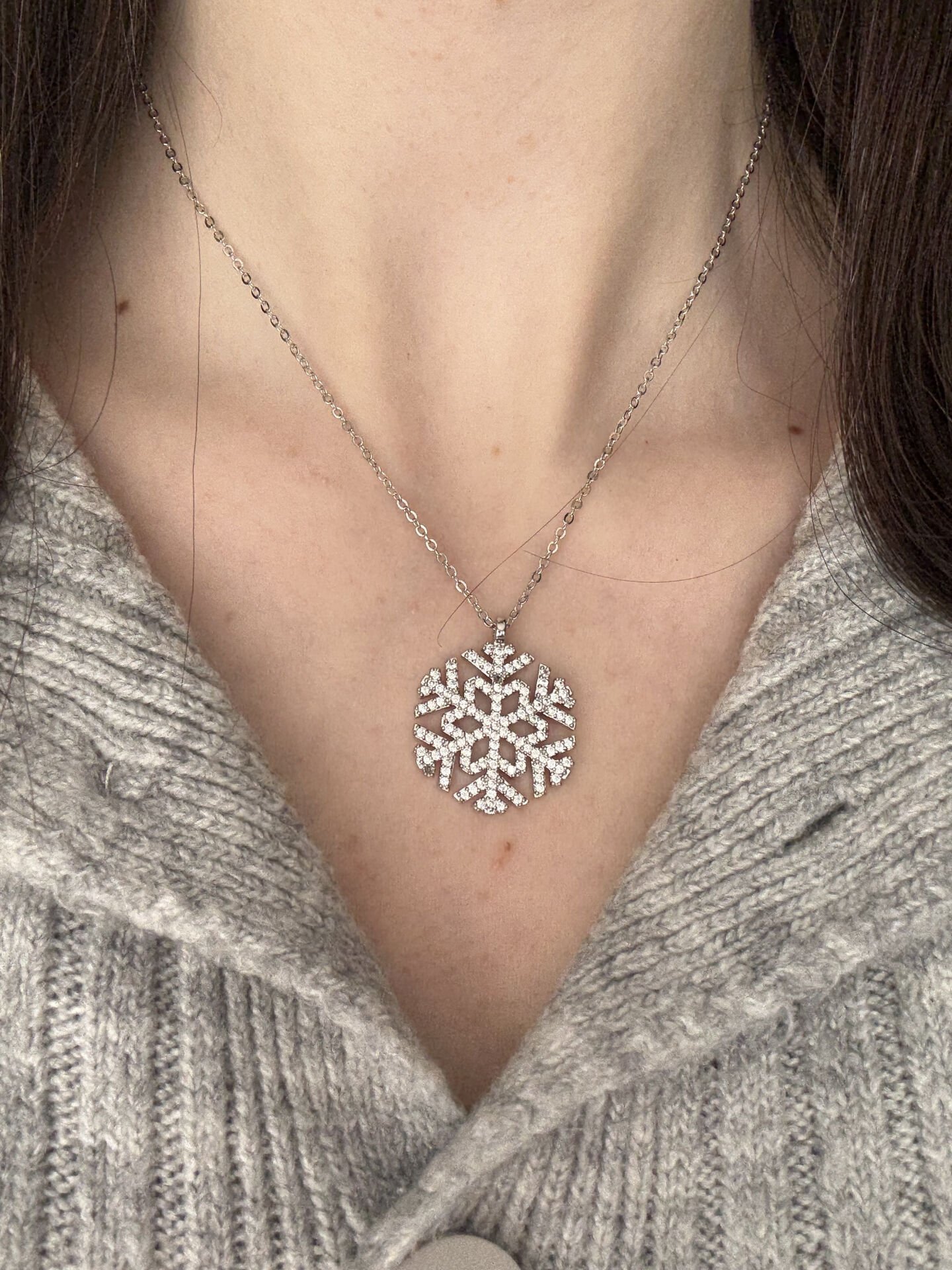 Large Snowflake Necklace