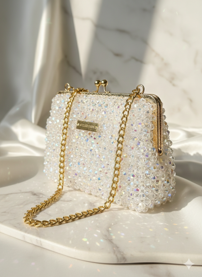 Vanilla Velvet – Özel Üretim Kristal Çanta