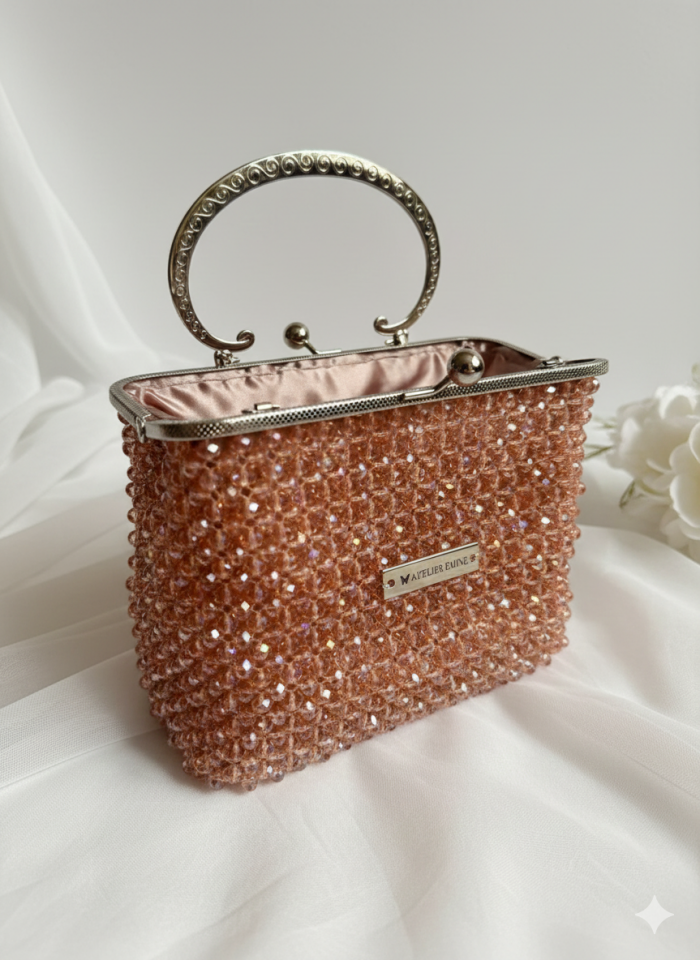 Salmon Blush Sorbet – Özel Üretim Kristal Çanta