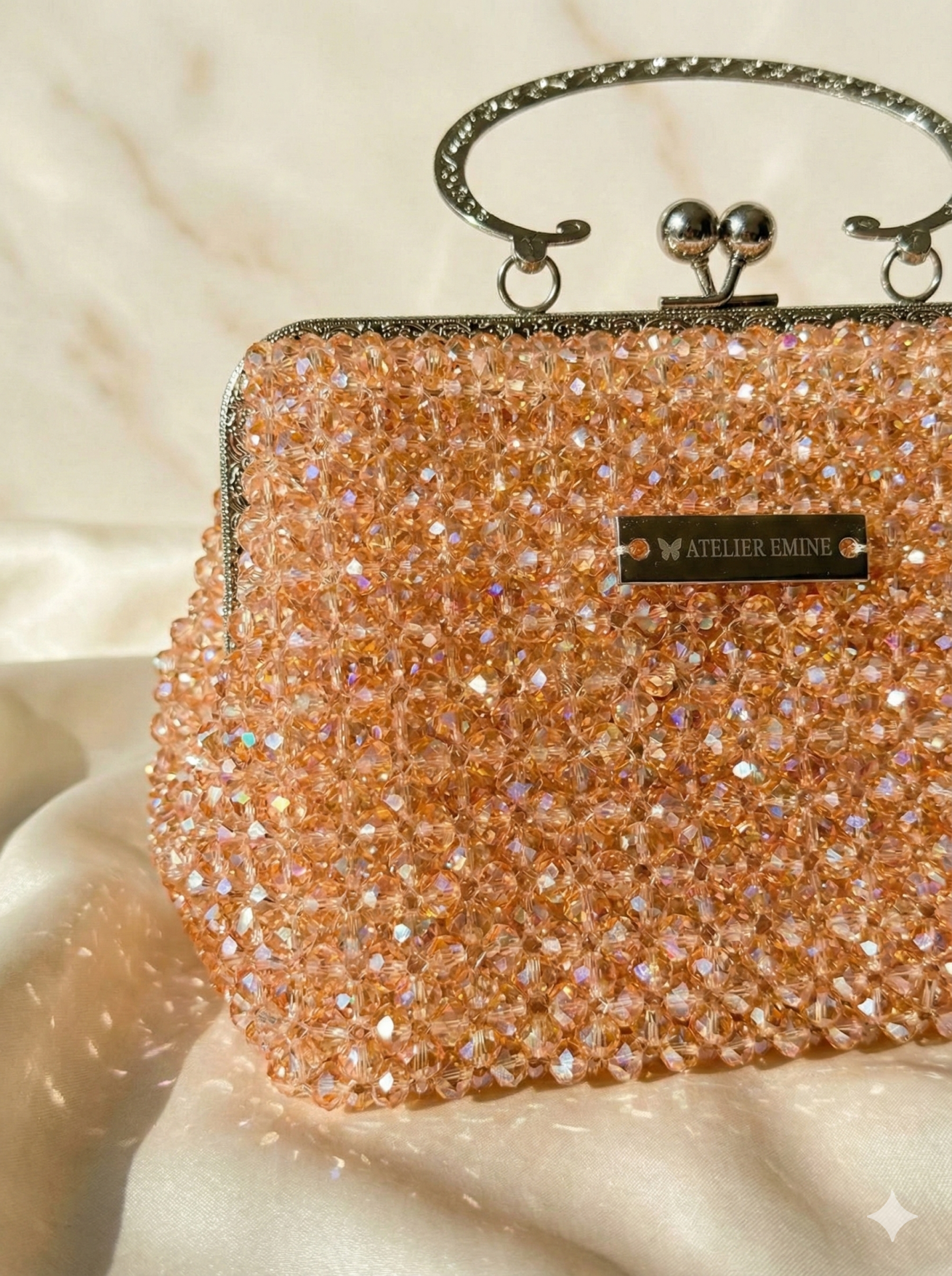 Salmon Blush Sorbet – Özel Üretim Kristal Çanta