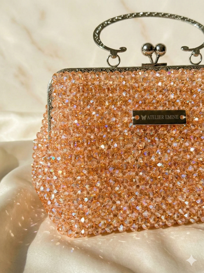 Salmon Blush Sorbet – Özel Üretim Kristal Çanta