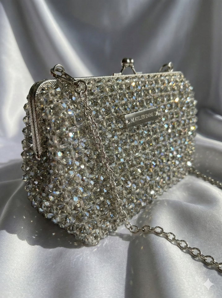 Silver Dusk Sorbet – Özel Üretim Kristal Çanta