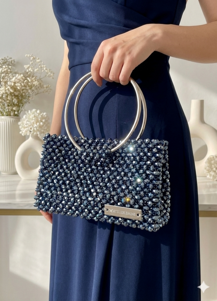 Graphite Cream – Özel Üretim Kristal Çanta