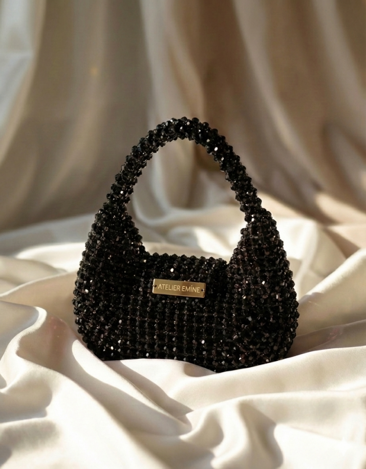 Graphite Cream - Özel Üretim Kristal Çanta