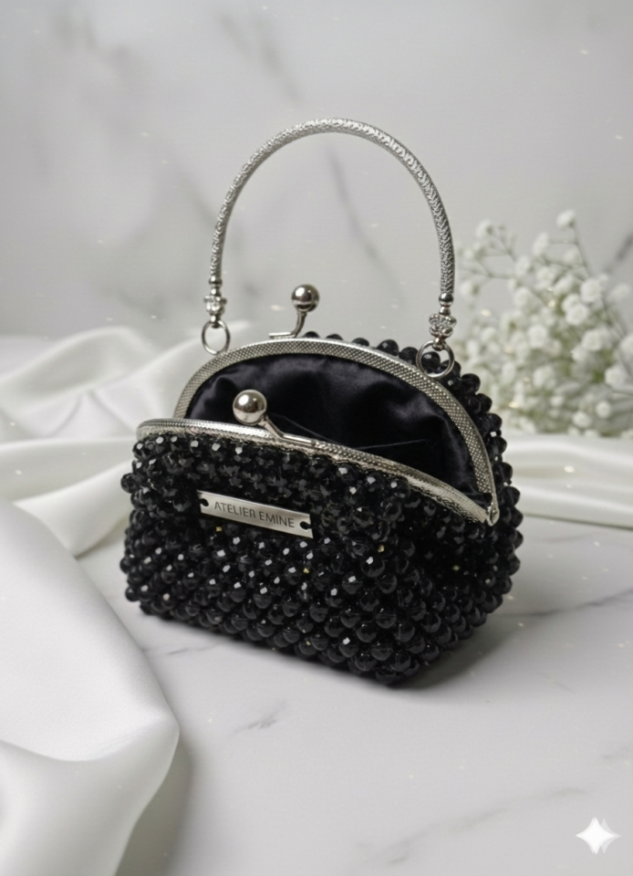 Charcoal Cocoa Gelato - Özel Üretim Kristal Çanta